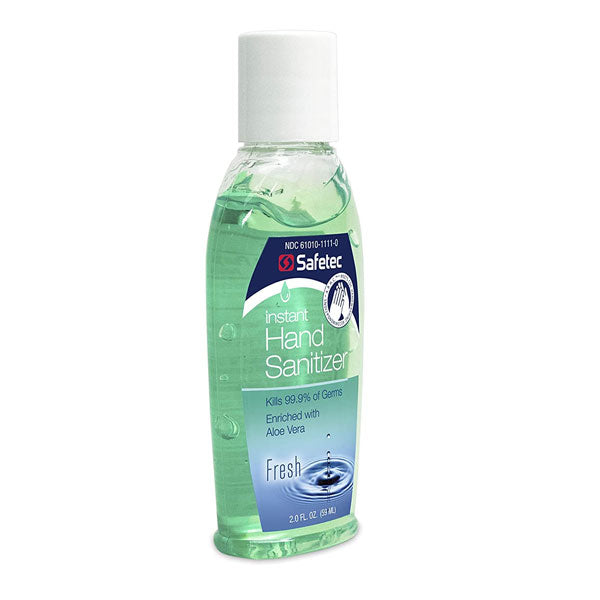Safetec Hand Sanitizer Fresh Scent, 2 oz. (1 Bottle or 24 Bottles)-eSafety Supplies, Inc