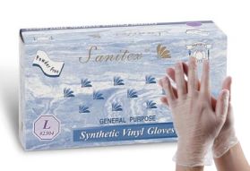 Sanitex - Disposable Vinyl Gloves, Powder Free - Box