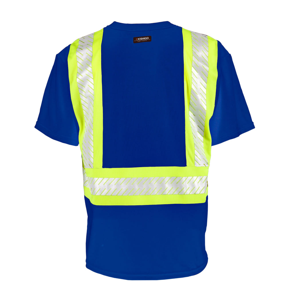 Enhanced Visibility Ev Series Contrast Class 1 Royal Blue T-shirt-eSafety Supplies, Inc