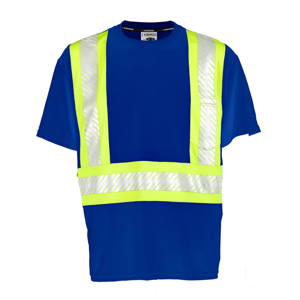 Enhanced Visibility Ev Series Contrast Class 1 Royal Blue T-shirt-eSafety Supplies, Inc