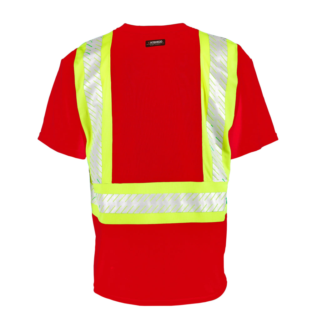 Enhanced Visibility Ev Series Contrast Class 1 Red T-shirt-eSafety Supplies, Inc