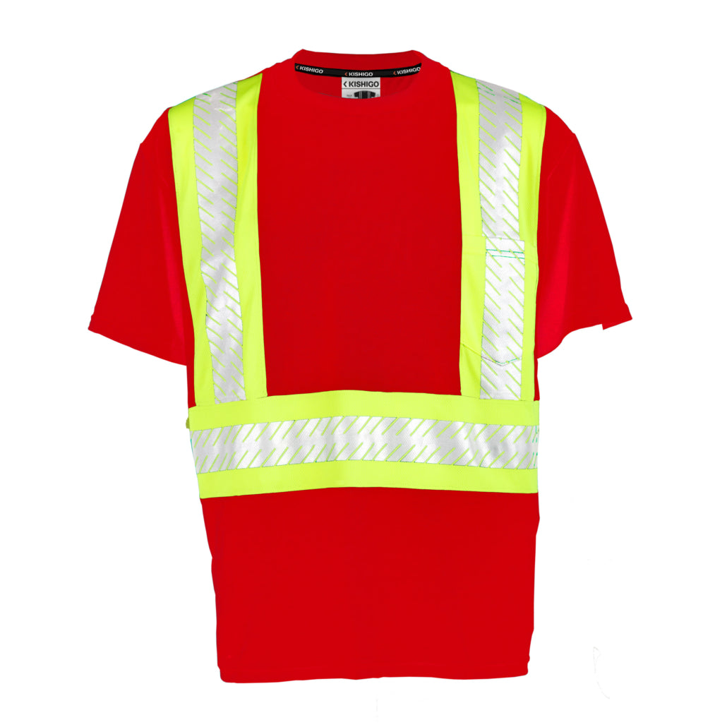 Enhanced Visibility Ev Series Contrast Class 1 Red T-shirt-eSafety Supplies, Inc