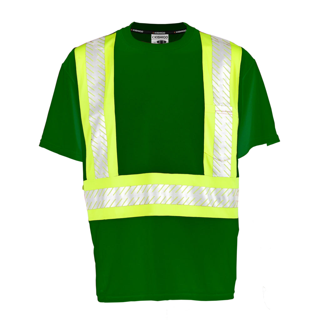 Enhanced Visibility Ev Series Contrast Class 1 Lime T-shirt-eSafety Supplies, Inc