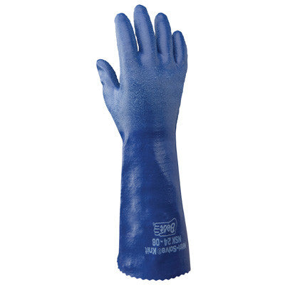 SHOWA Best NSK-24 14" Nitrile Gloves with Rough Finish And Gauntlet Cuff-eSafety Supplies, Inc