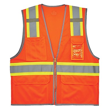 Ergodyne GloWear® 8246Z Type R Class 2 Two-Tone Mesh Vest w/ Reflective Binding-eSafety Supplies, Inc