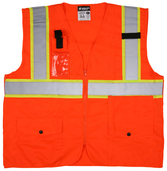 MCR Safety Class 2, Surveyor, FL Oran,Silv/Lime X4-eSafety Supplies, Inc