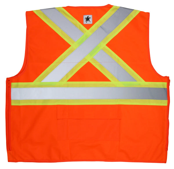 MCR Safety CSA,Survey Pocket, Orange Silv/Lime XL-eSafety Supplies, Inc