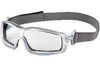 Crews Rattler Safety Glasses With Silver Nylon Frame, Clear Polycarbonate Duramass Anti-Fog Anti-Scratch Lens And Adjustable Head Band-eSafety Supplies, Inc