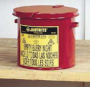 Justrite Red Oily Waste Countertop Can-eSafety Supplies, Inc