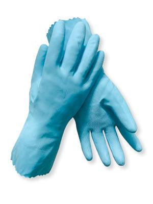 Radnor Blue 12" Textured Palm Natural Latex Glove-eSafety Supplies, Inc