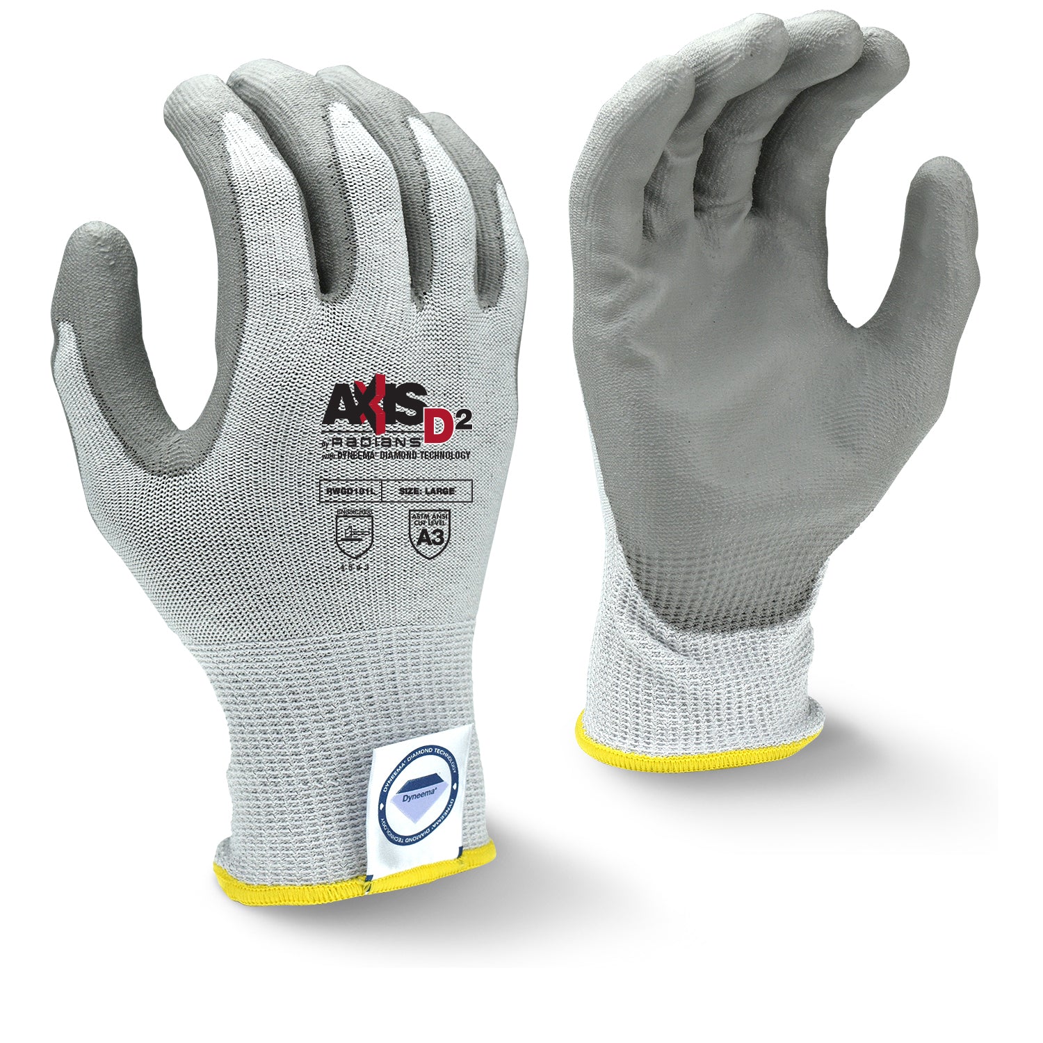 Radians RWGD101 AXIS D2™ Dyneema® Cut Protection Level A3 Glove-eSafety Supplies, Inc