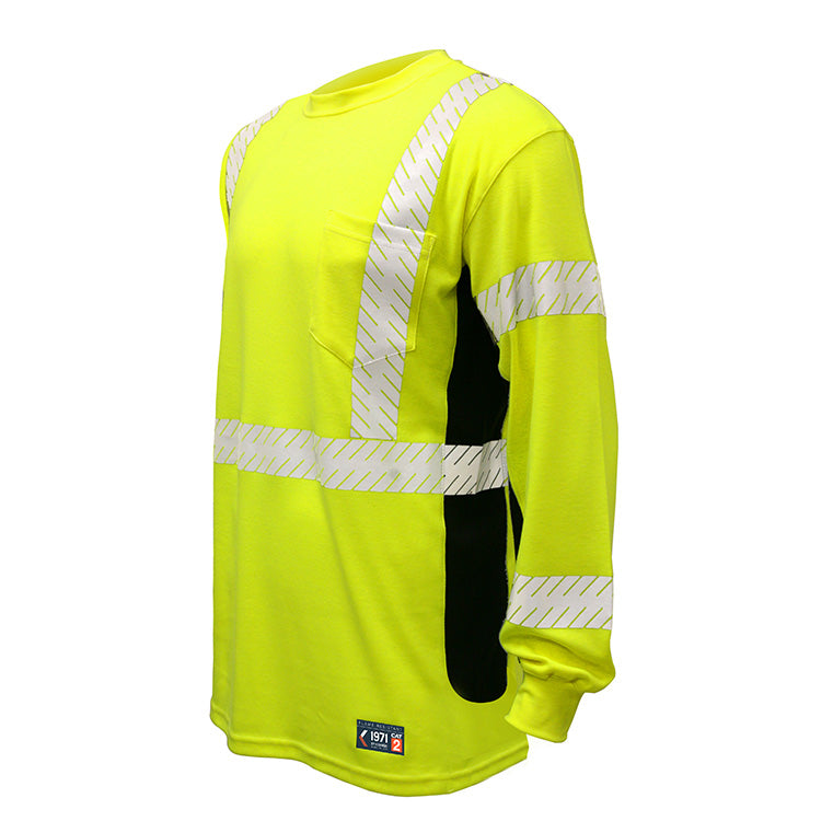 Premium Black Series Class 3 Fr Long Sleeve T-shirt-eSafety Supplies, Inc