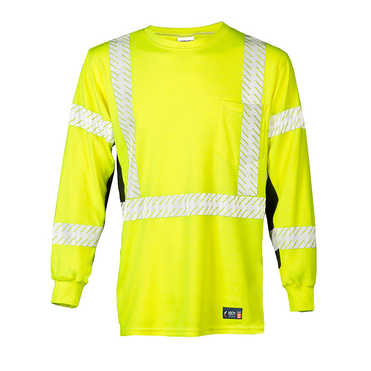 Premium Black Series Class 3 Fr Long Sleeve T-shirt-eSafety Supplies, Inc