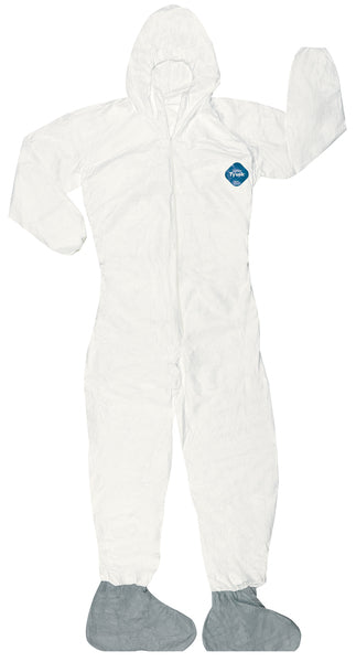 MCR Safety Tyvek Coverall W/ Hood/ Skid-Resist Boot-eSafety Supplies, Inc
