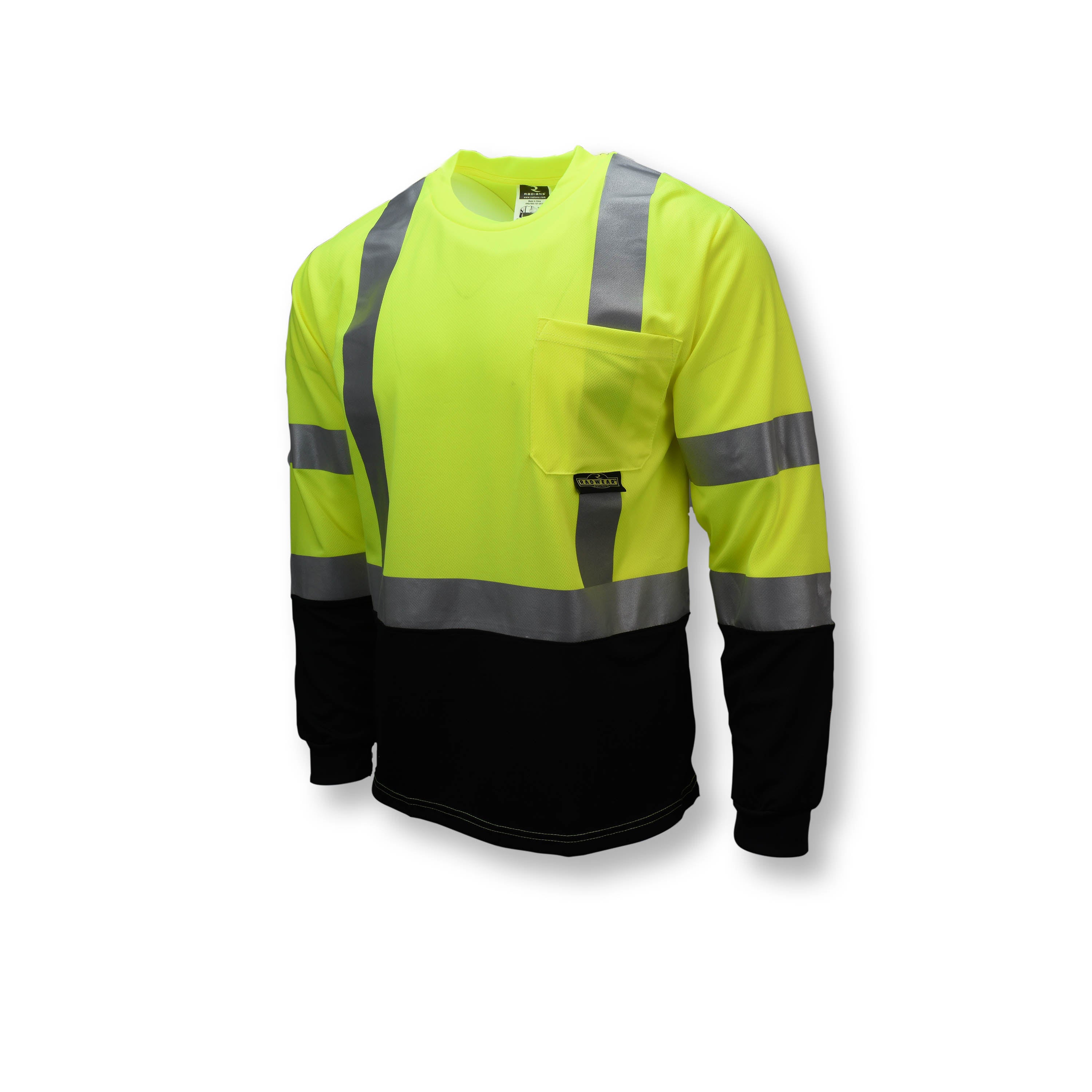 Radians ST21B Type R Class 3 Long Sleeve Black Bottom T-Shirt-eSafety Supplies, Inc