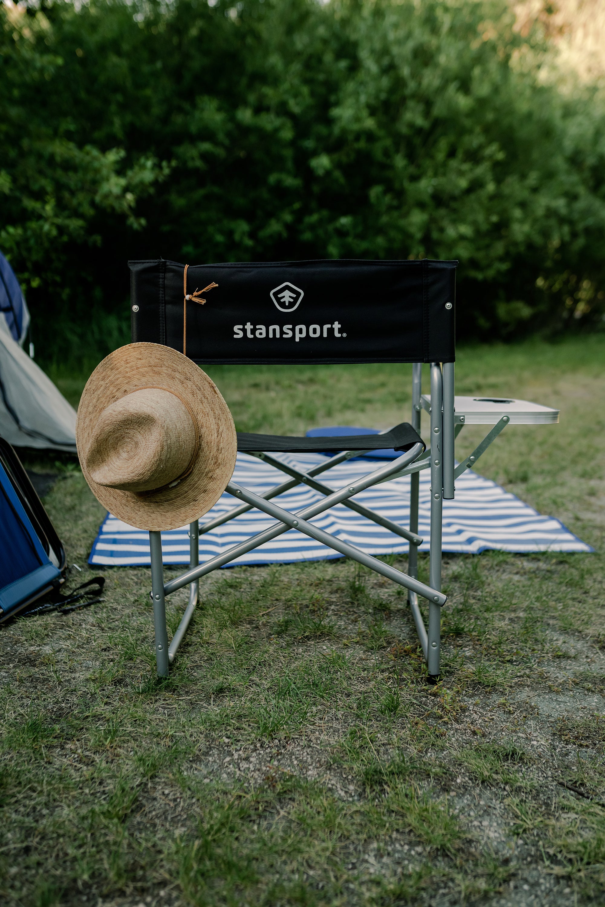 Folding Directors Chair With Side Table-eSafety Supplies, Inc