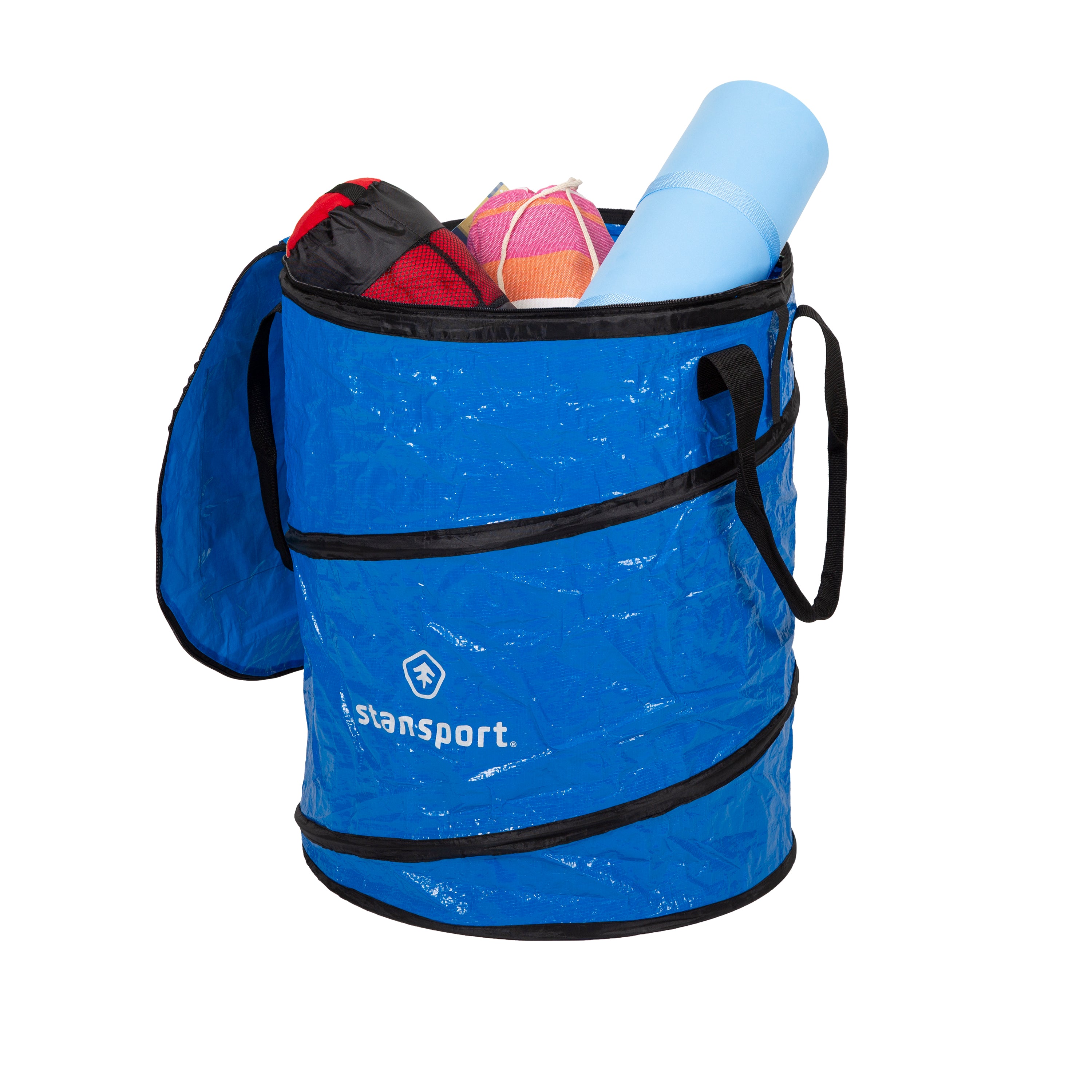 Collapsible Campsite Carry-All/Trash Can - Blue-24 X 19.7In-eSafety Supplies, Inc