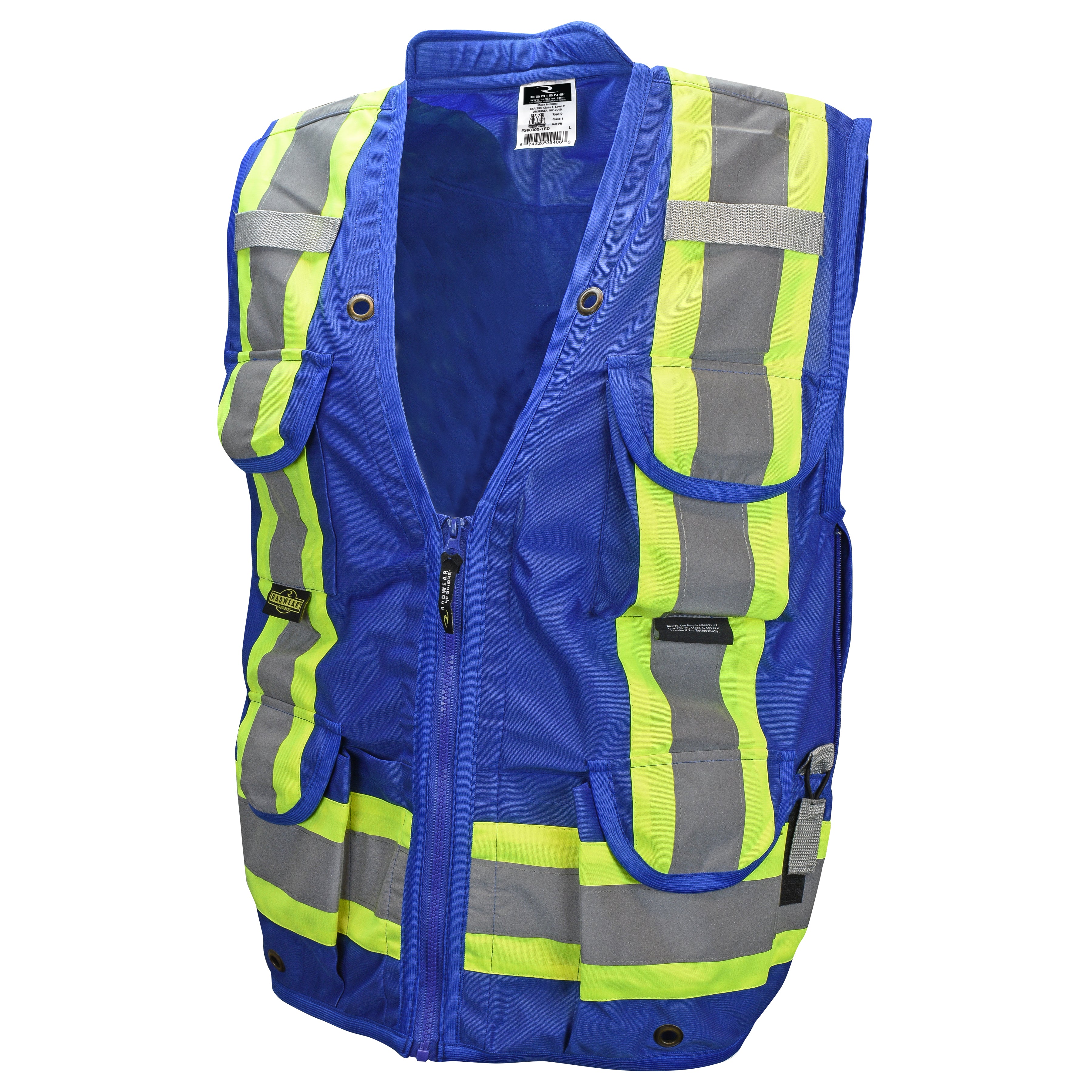 Radians SV030X-1 Heavy Duty 10-Pocket Cruiser Vest with Back Pouch X-Back-eSafety Supplies, Inc