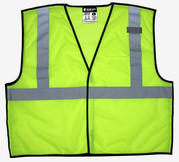 MCR Safety Class 2,Tear-Away,Economy Vest,Lime X3-eSafety Supplies, Inc