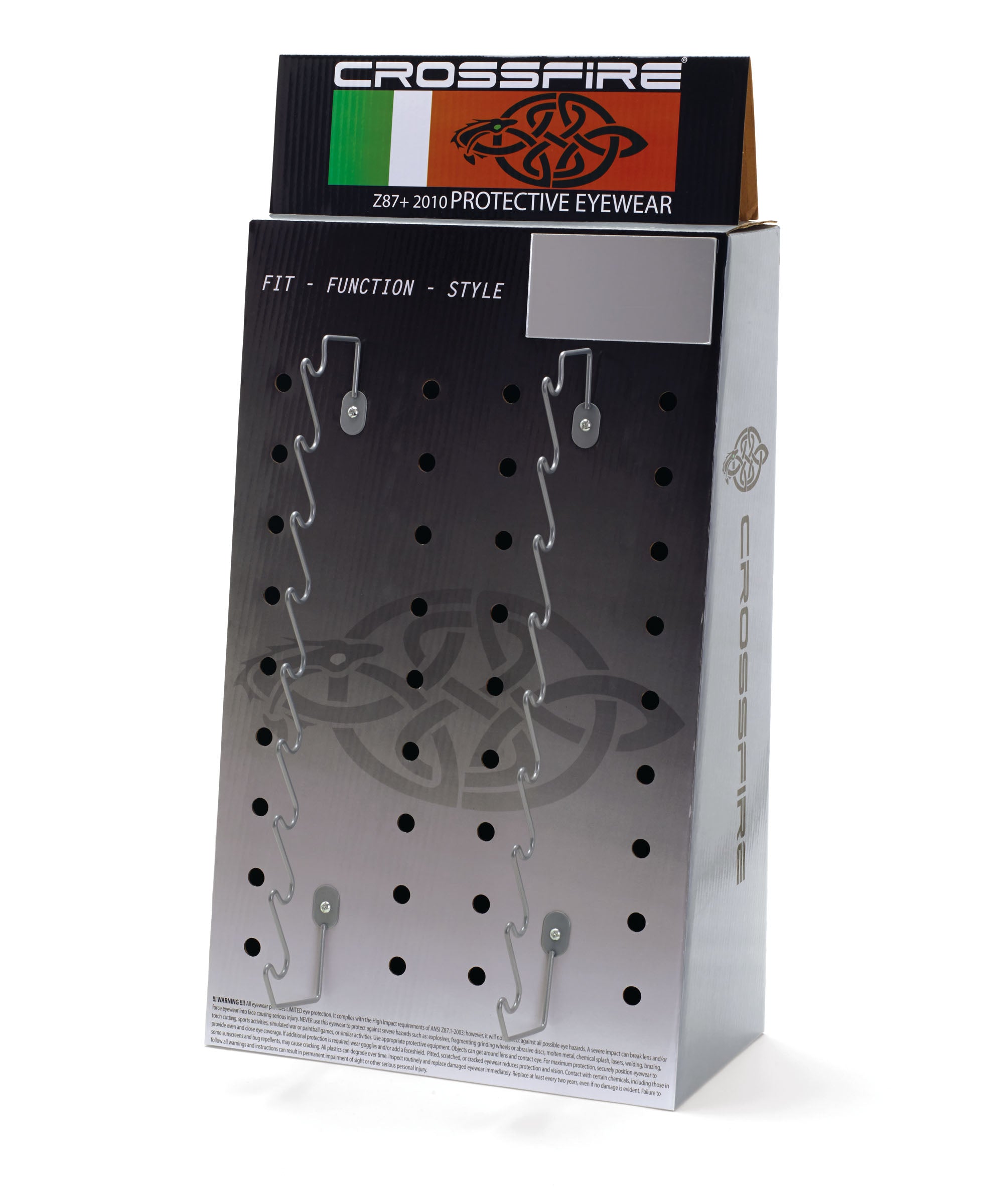 Crossfire Corrugated Cardboard Countertop Eyewear Display - 18 Units-eSafety Supplies, Inc