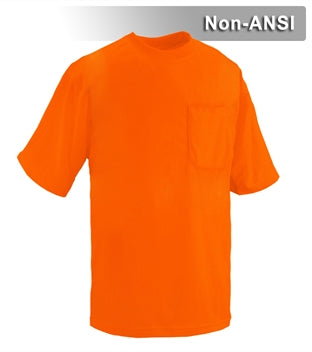 Safety Shirt: Hi Vis Pocket Shirt: Birdseye Knit:Non-ANSI-eSafety Supplies, Inc