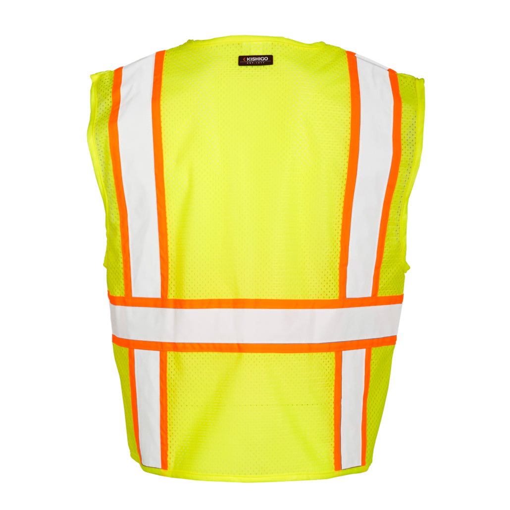 Kishigo Solid Front With Mesh Back Vest-eSafety Supplies, Inc
