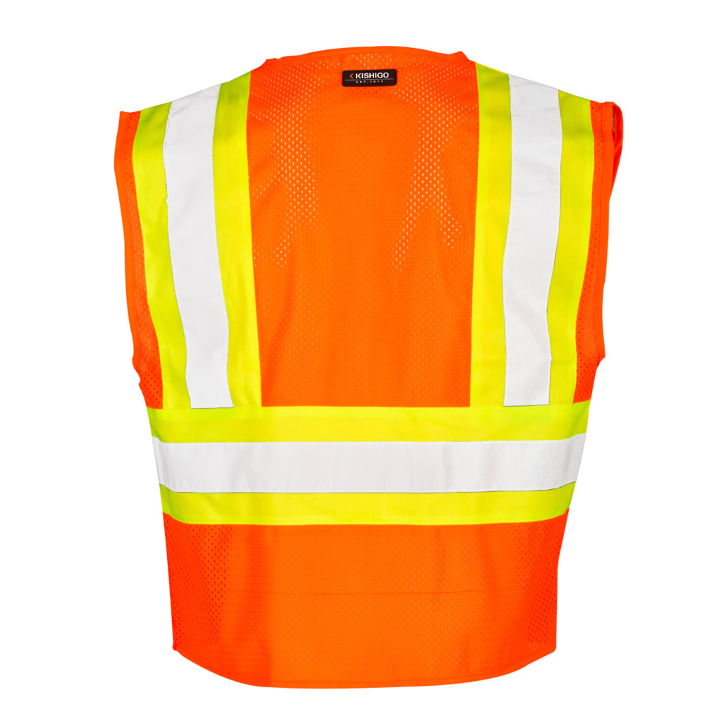 Kishigo Contrasting Mesh Breakaway Vest-eSafety Supplies, Inc