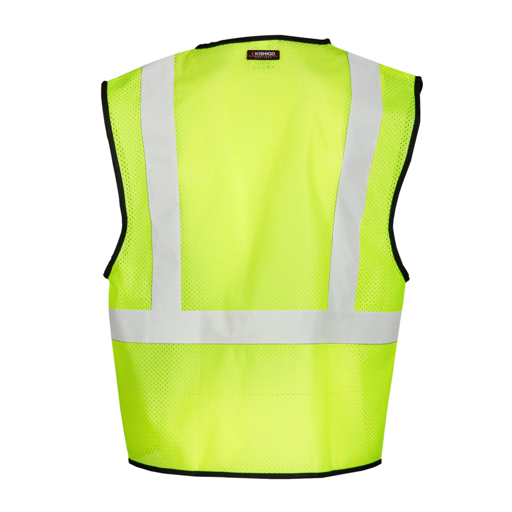 Kishigo Single Pocket Hook & Loop Mesh Vest-eSafety Supplies, Inc