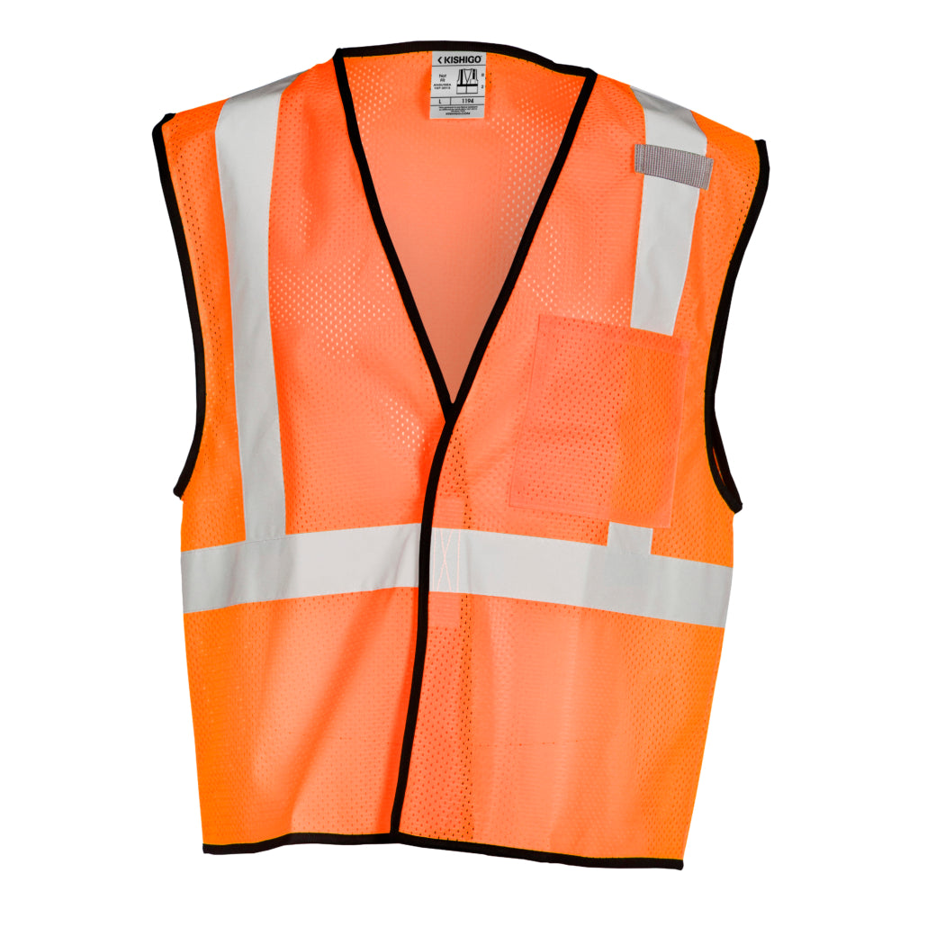 Kishigo Single Pocket Hook & Loop Mesh Vest-eSafety Supplies, Inc