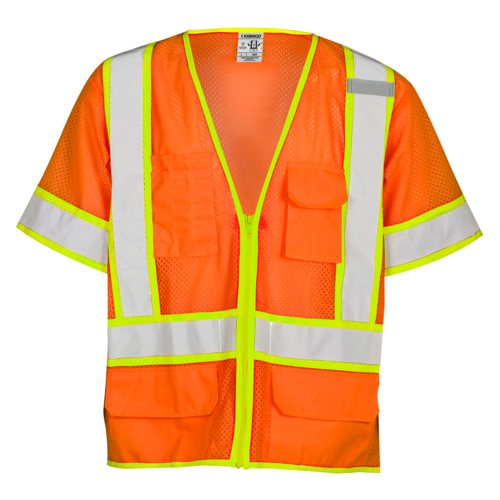 Kishigo 6 Pocket Contrast Mesh Vest-eSafety Supplies, Inc