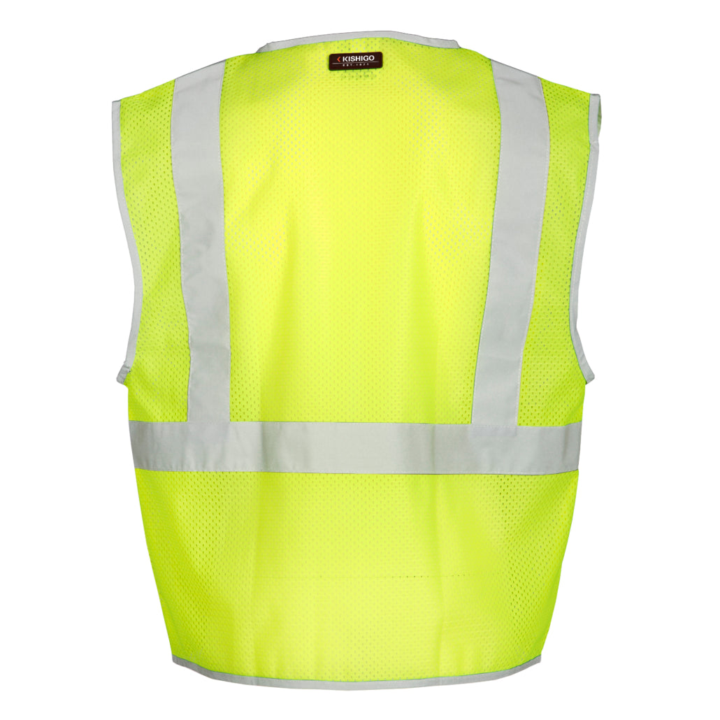 Premium Brilliant Series 3 Pocket Zipper Mesh Vest-eSafety Supplies, Inc