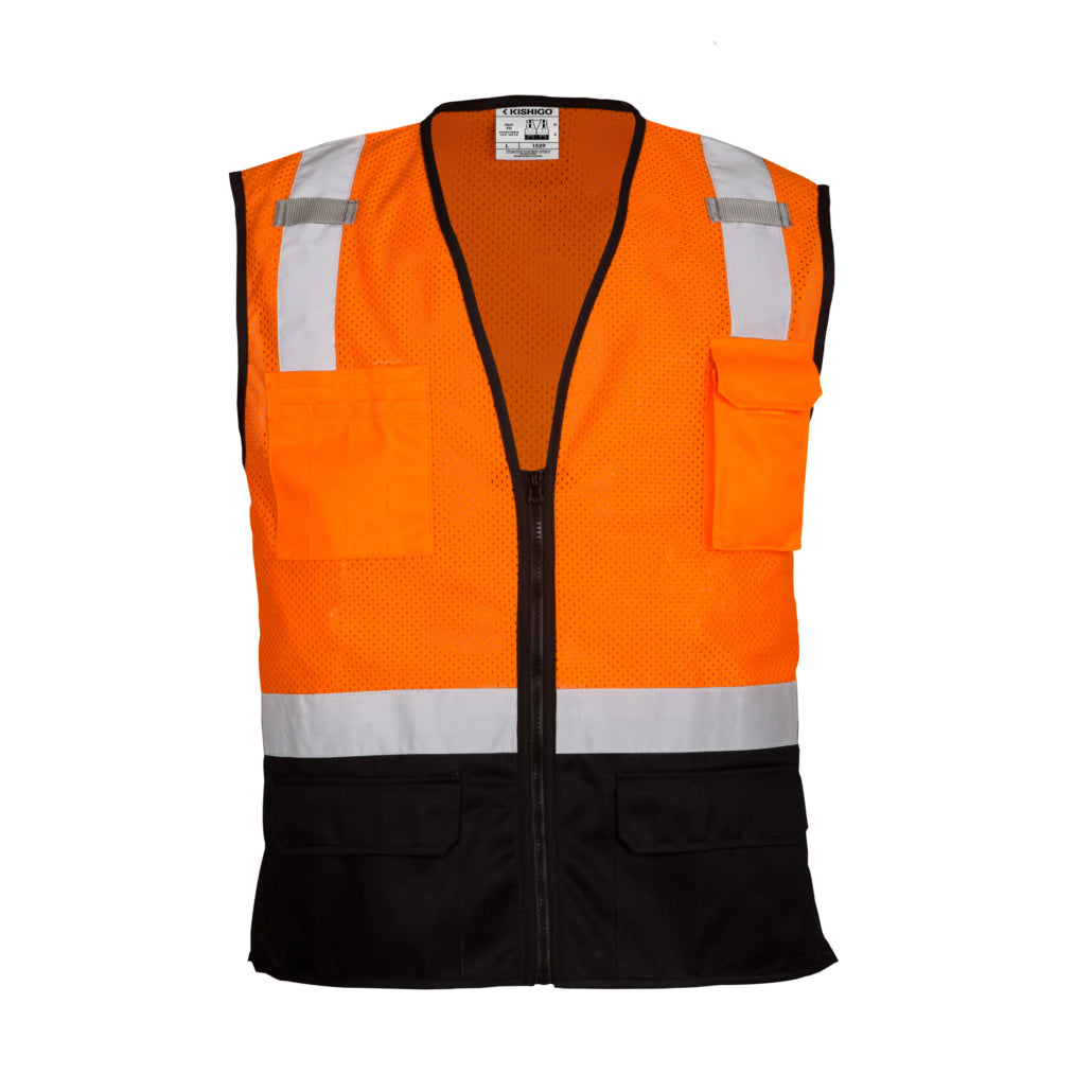 Kishigo Black Bottom Mesh Vest-eSafety Supplies, Inc