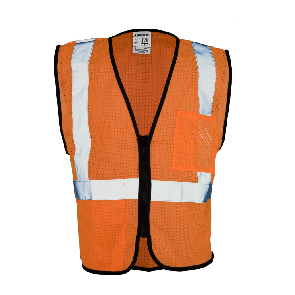 Kishigo Double Pocket Zipper Mesh Vest-eSafety Supplies, Inc