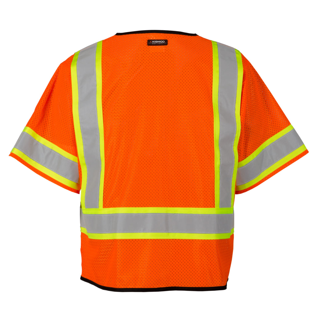 Kishigo Single Pocket Contrasting Mesh Vest-eSafety Supplies, Inc