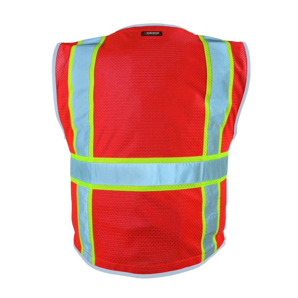 Premium Brilliant Series Heavy Duty Fluorescent Red Vest-eSafety Supplies, Inc