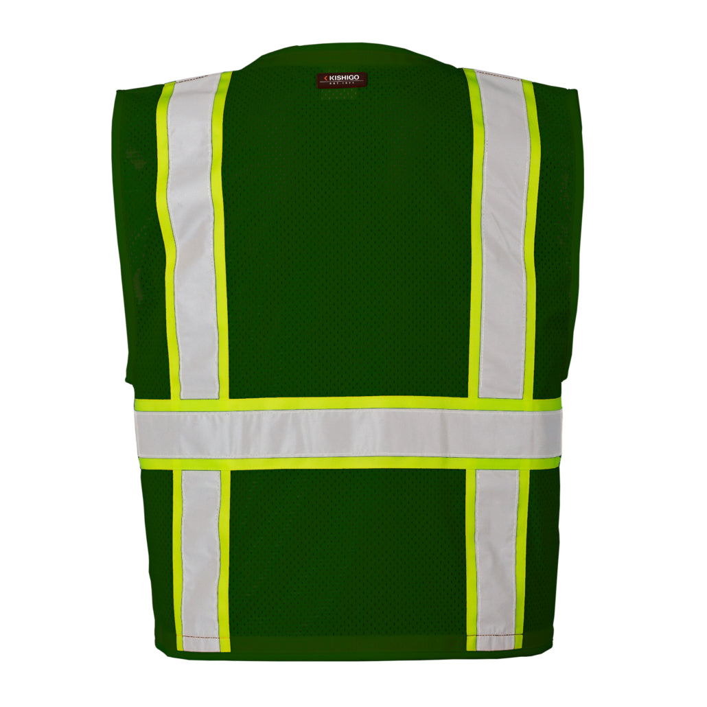 Enhanced Visibility Non-ansi Compliant Ev Series Multi Pocket Green/lime Vest-eSafety Supplies, Inc