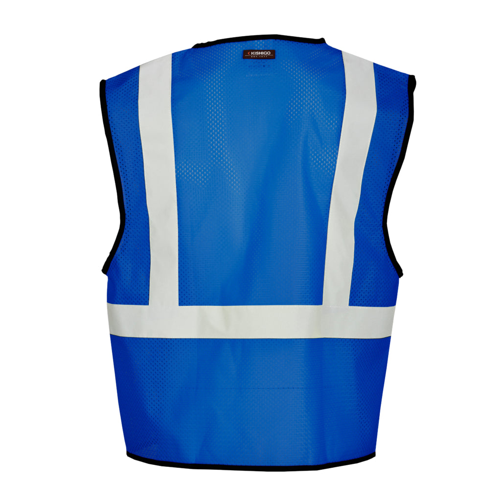 Enhanced Visibility Non-ansi Compliant Ev Series Multi Pocket Royal Royal Blue Vest-eSafety Supplies, Inc