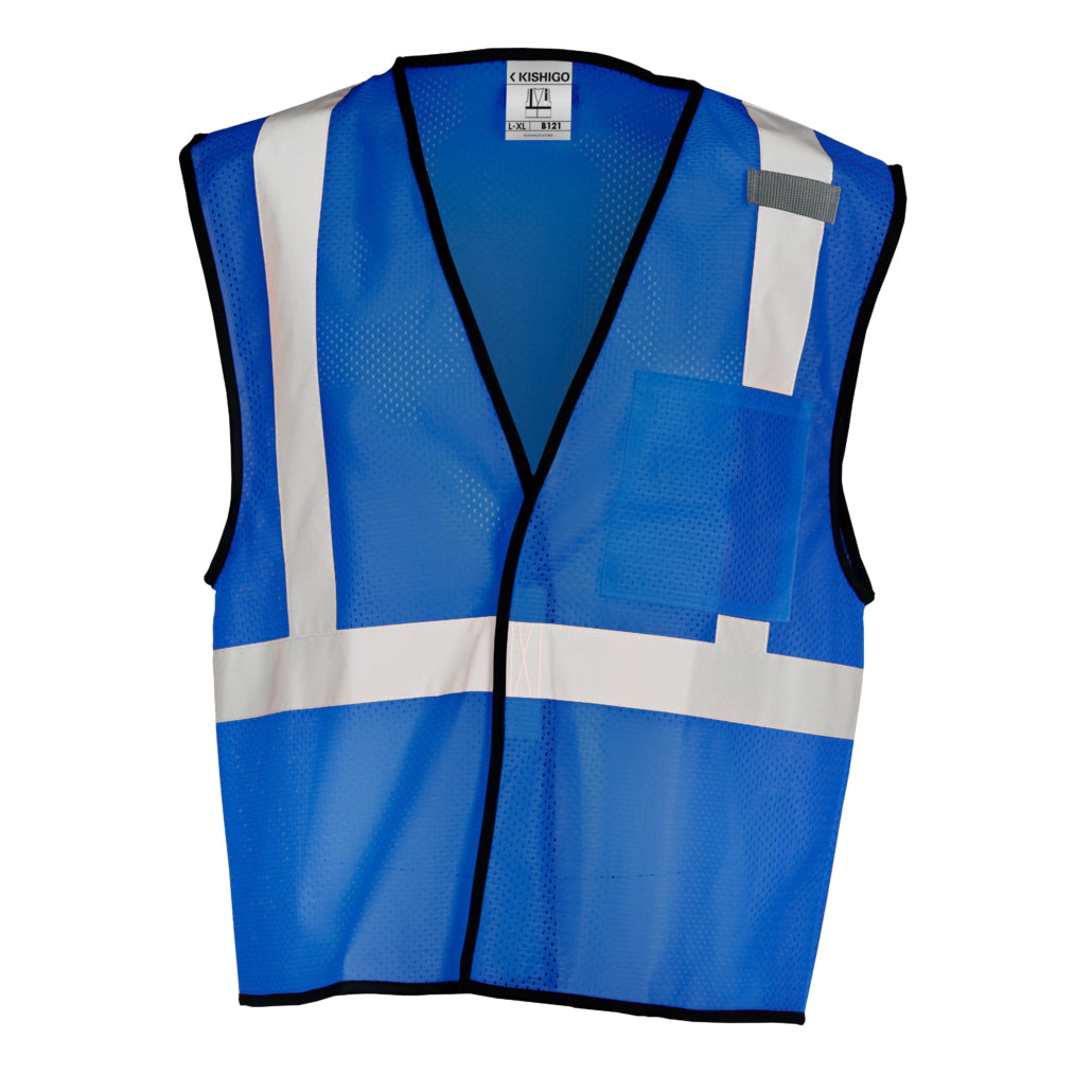 Enhanced Visibility Non-ansi Compliant Ev Series Multi Pocket Royal Royal Blue Vest-eSafety Supplies, Inc