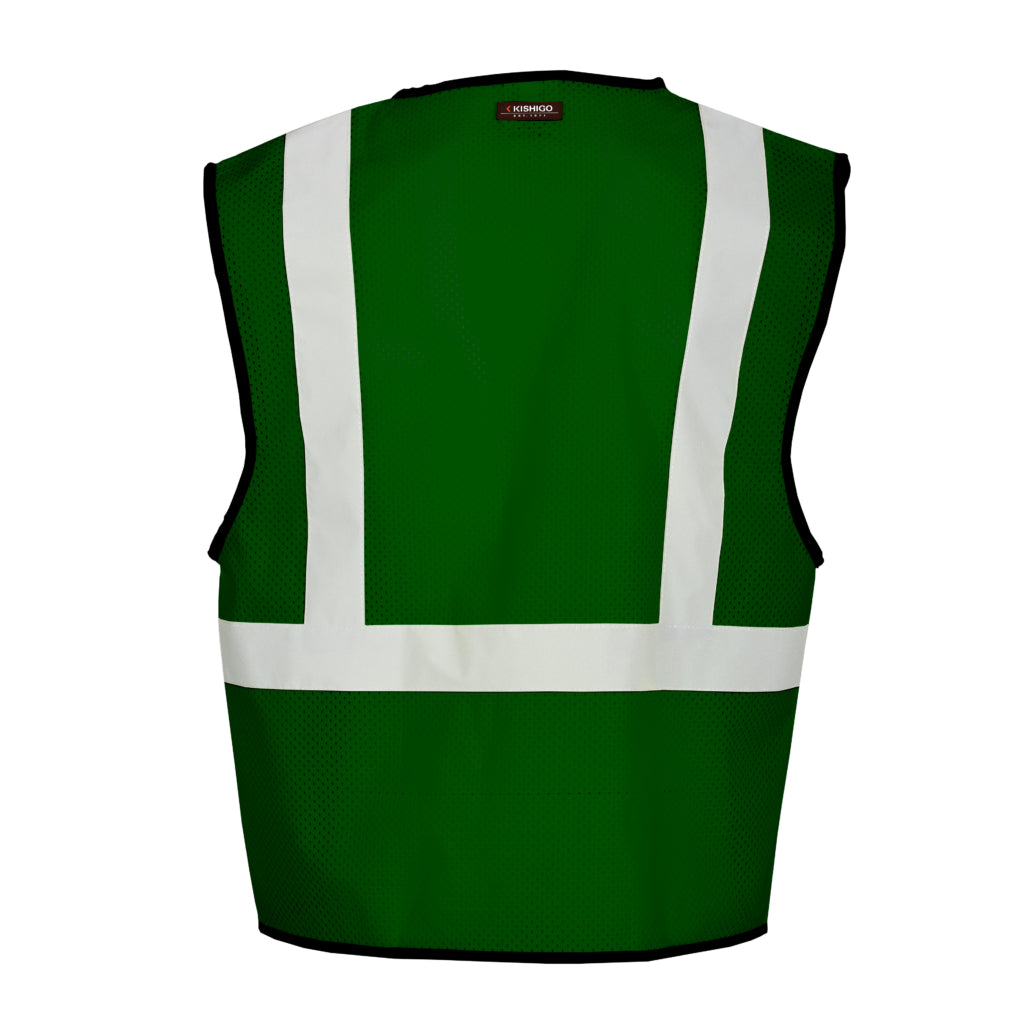 Enhanced Visibility Non-ansi Compliant Ev Series Multi Pocket Green Vest-eSafety Supplies, Inc
