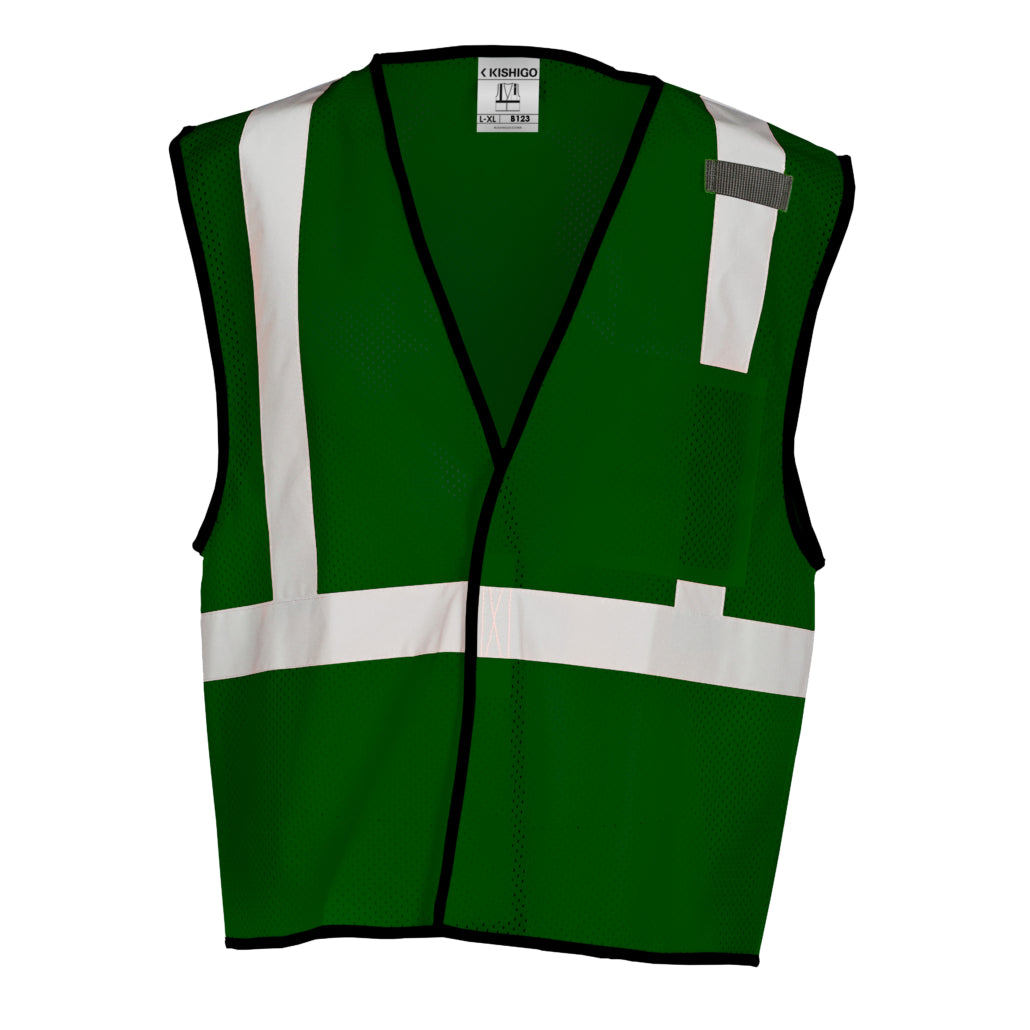 Enhanced Visibility Non-ansi Compliant Ev Series Multi Pocket Green Vest-eSafety Supplies, Inc