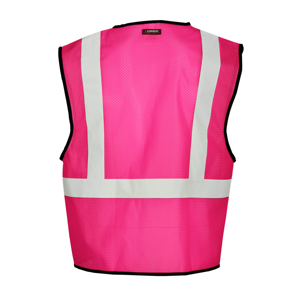 Enhanced Visibility Non-ansi Compliant Ev Series Multi Pocket Pink Vest-eSafety Supplies, Inc