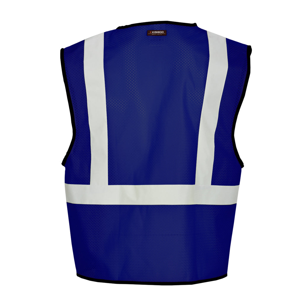 Enhanced Visibility Non-ansi Compliant Ev Series Multi Pocket Navy Blue Vest-eSafety Supplies, Inc