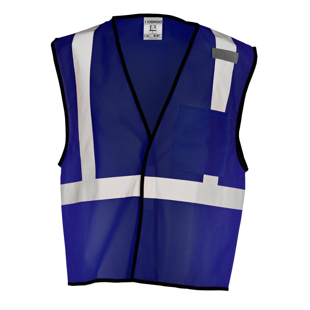 Enhanced Visibility Non-ansi Compliant Ev Series Multi Pocket Navy Blue Vest-eSafety Supplies, Inc