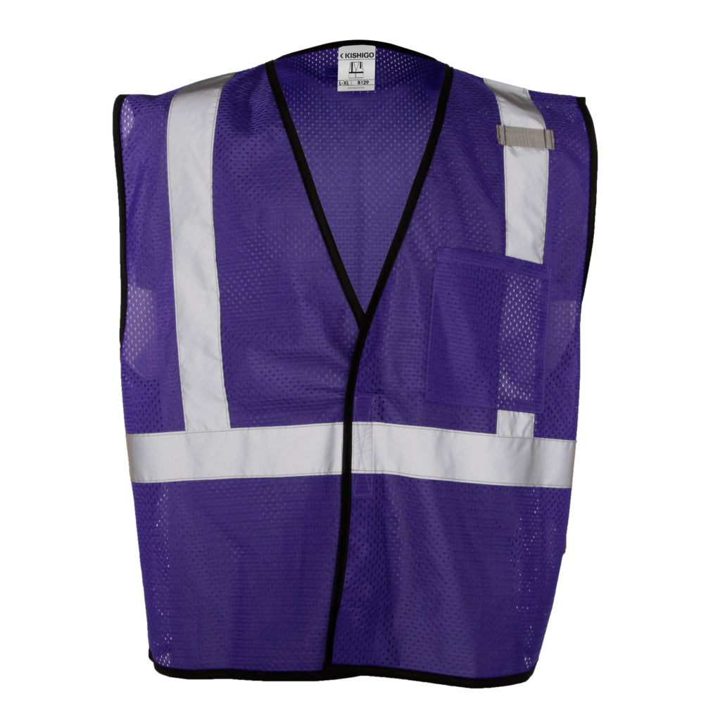 Enhanced Visibility Non-ansi Compliant Ev Series Multi Pocket Purple Vest-eSafety Supplies, Inc