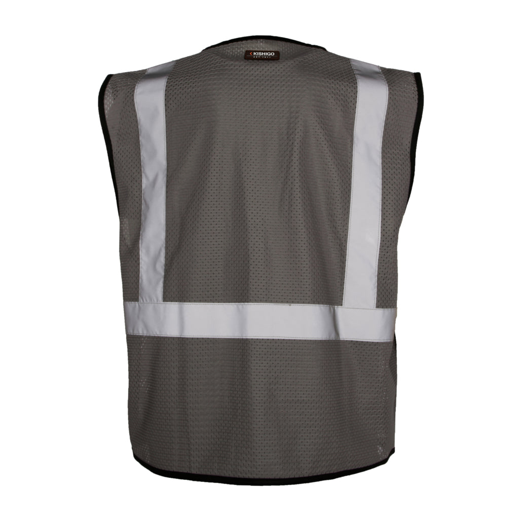 Enhanced Visibility Ev Series Economy Mesh Gray Vest-eSafety Supplies, Inc