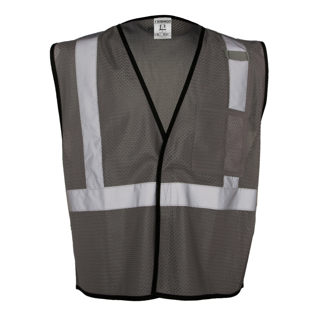 Enhanced Visibility Ev Series Economy Mesh Gray Vest-eSafety Supplies, Inc