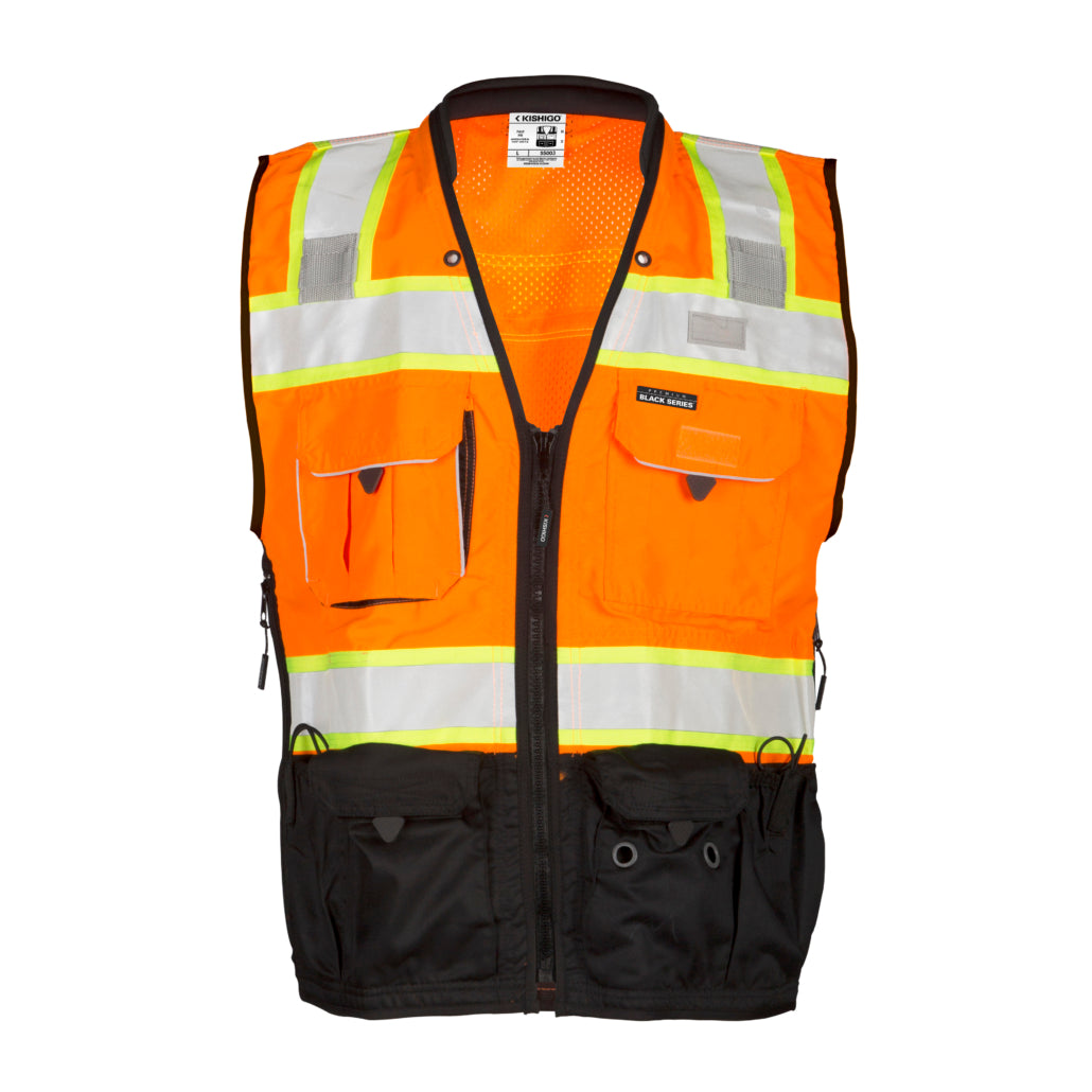 Premium Black Series Surveyors Vest-eSafety Supplies, Inc