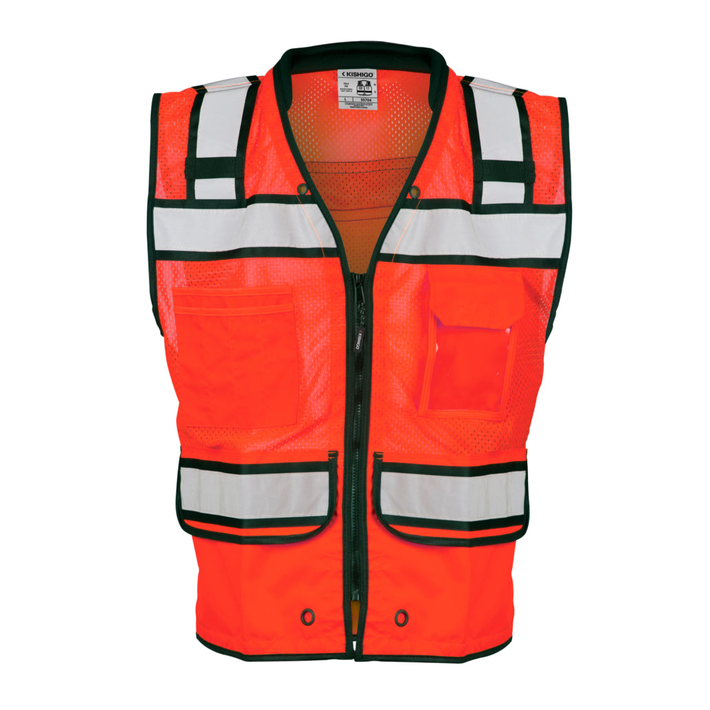 Kishigo High Performance Surveyors Zipper Class 2 Vest-eSafety Supplies, Inc