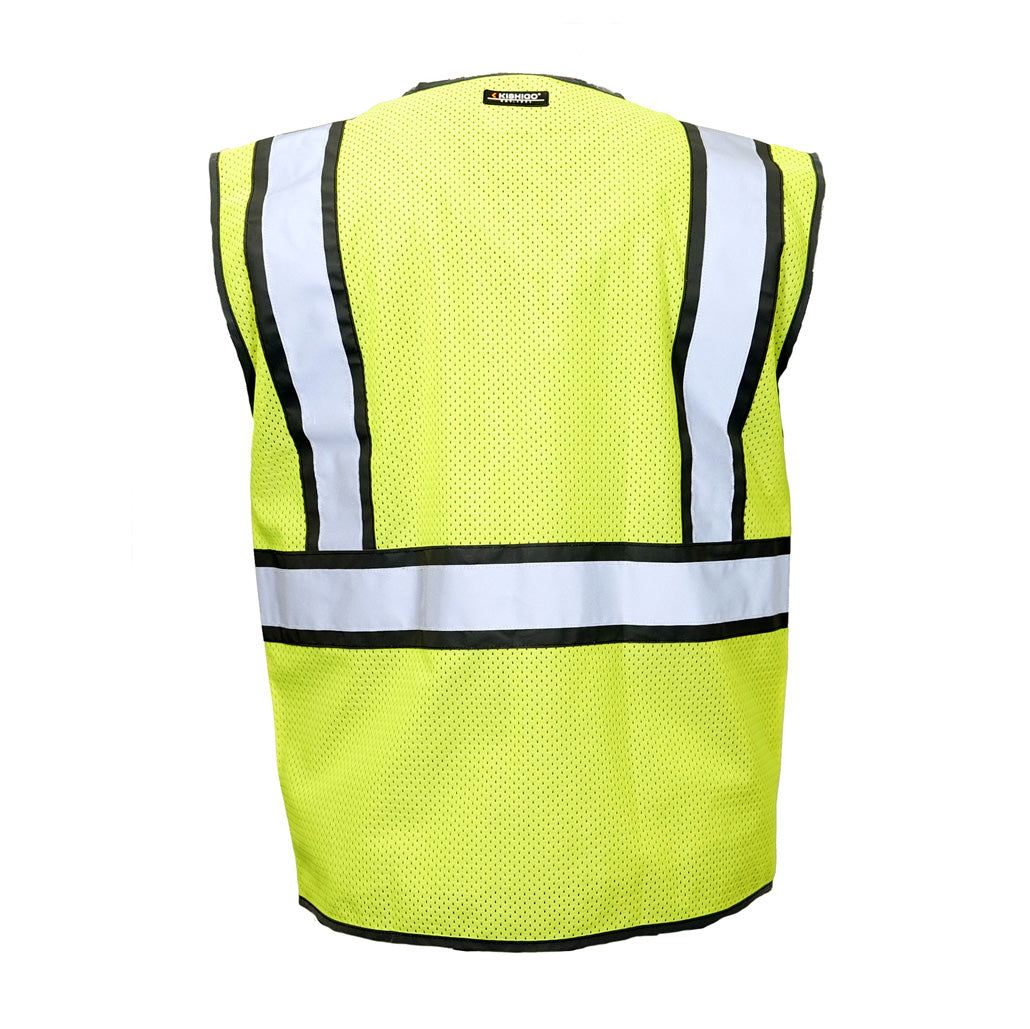 Reflective Color Class 2 Contrast Lime/black Vest-eSafety Supplies, Inc