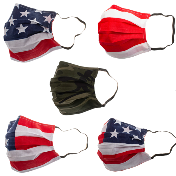 V-Masks Reusable Personal Mask American Flag Pattern (1-Mask)